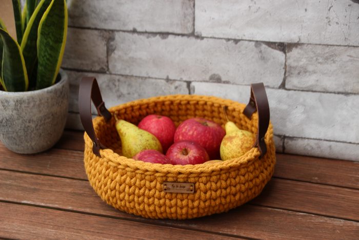 corbeille à fruits en coton recyclé