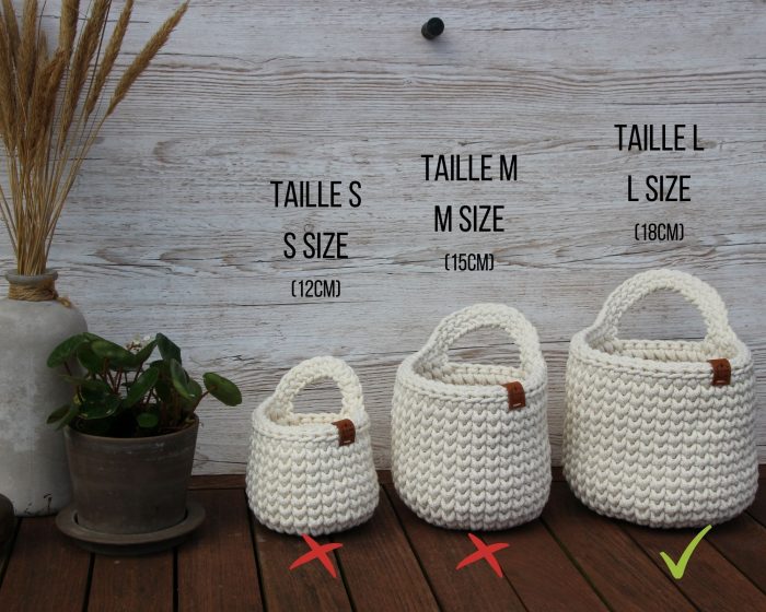 Taille L paniers à suspendre