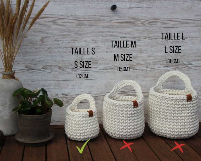 taille S paniers à suspendre