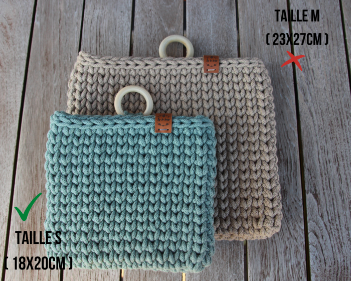 panier au crochet plat