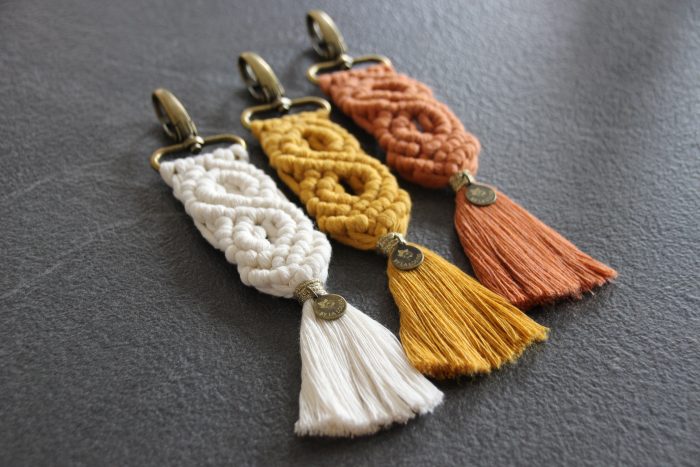 porte clés macramé