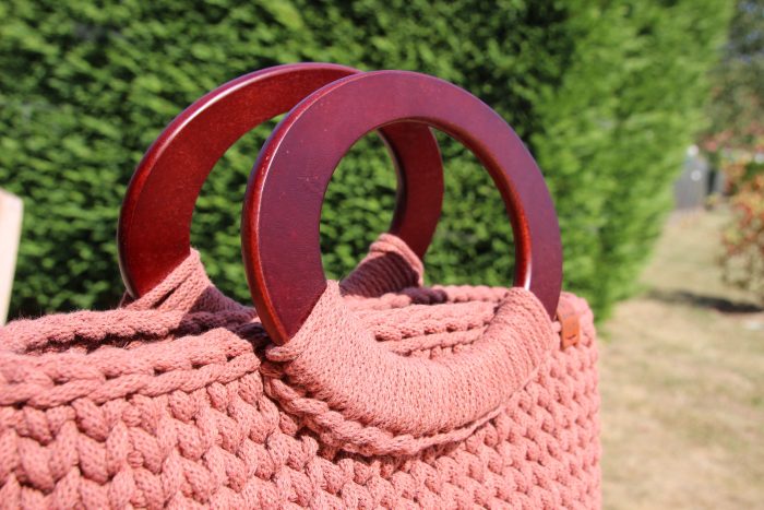 Panier MANON: Petit panier à fond rigide, et anses en bois, 18 Coloris au choix – Image 3