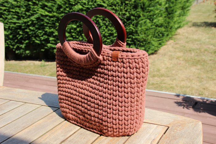Panier MANON: Petit panier à fond rigide, et anses en bois, 18 Coloris au choix – Image 5