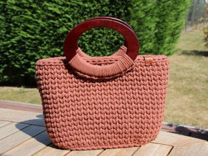 Panier MANON: Petit panier à fond rigide, et anses en bois, 18 Coloris au choix