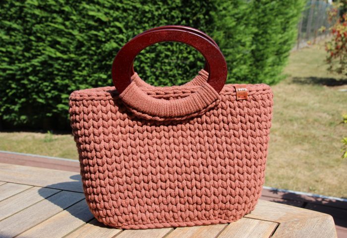 Panier MANON: Petit panier à fond rigide, et anses en bois, 18 Coloris au choix