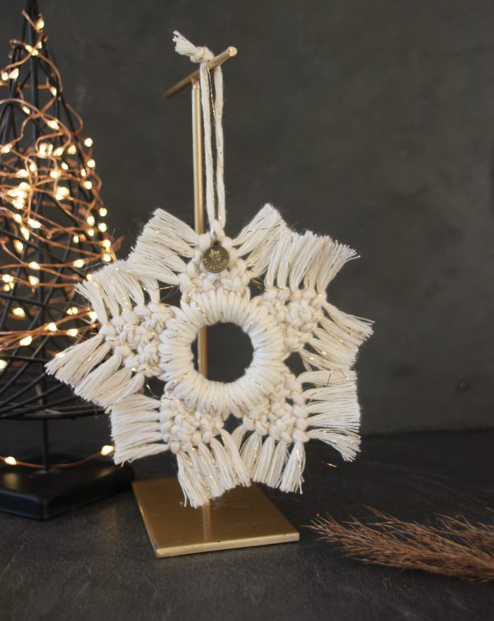 décoration de noel en macramé