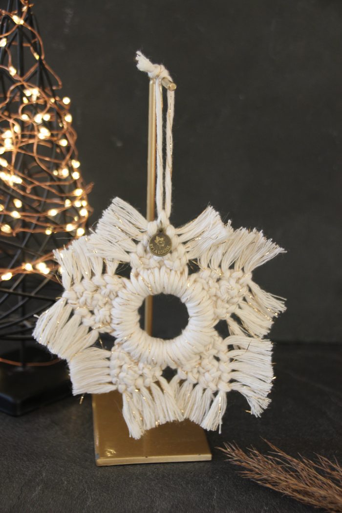 décoration de noel en macramé