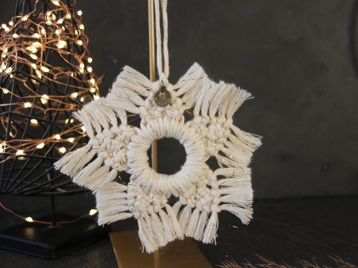 décoration de noel en macramé
