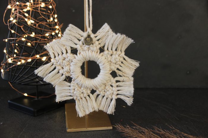 décoration de noel en macramé