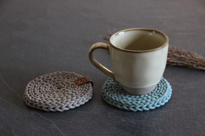 sous-tasse en coton recyclé